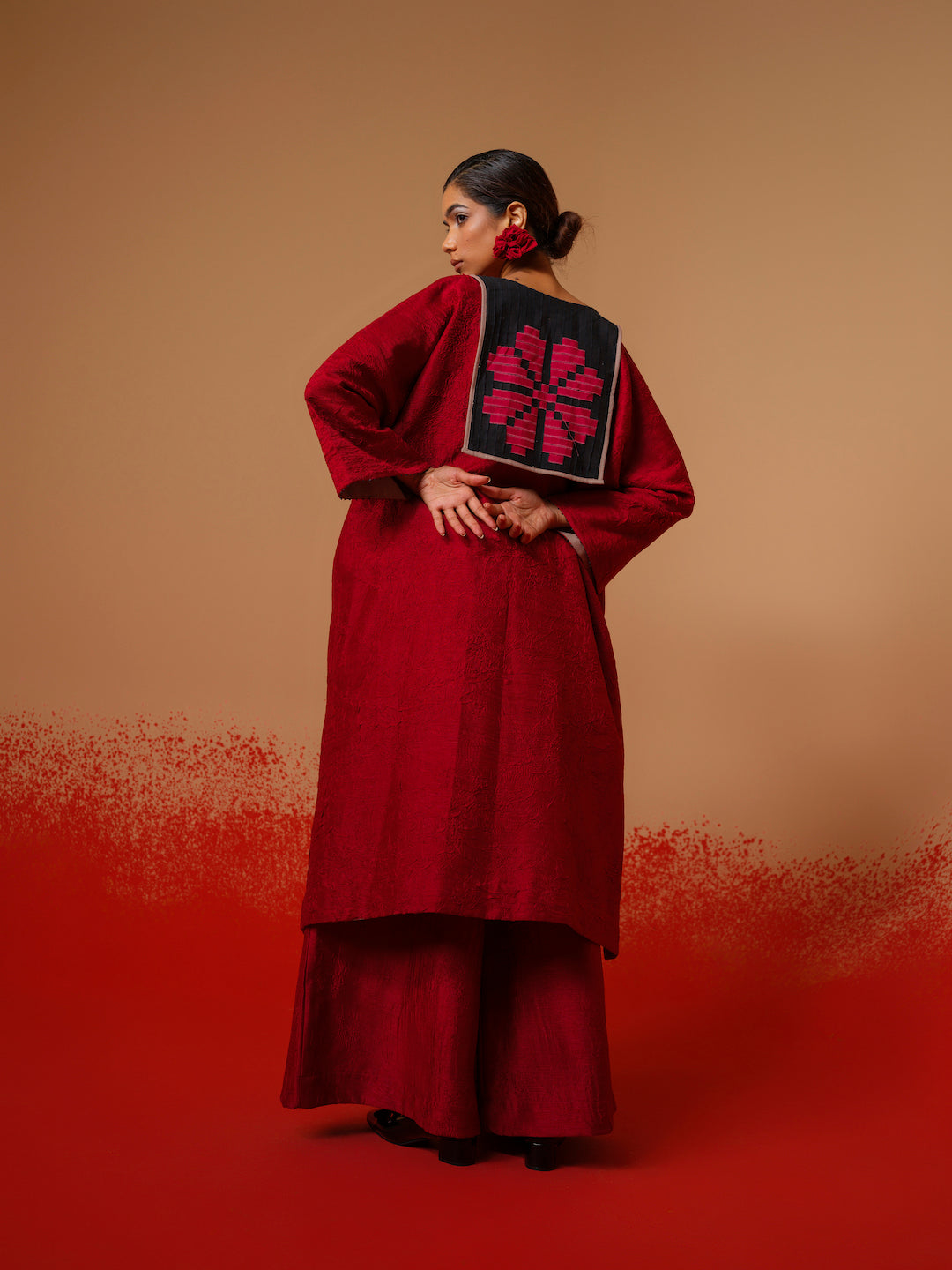 Flow Tunic-Red + Black