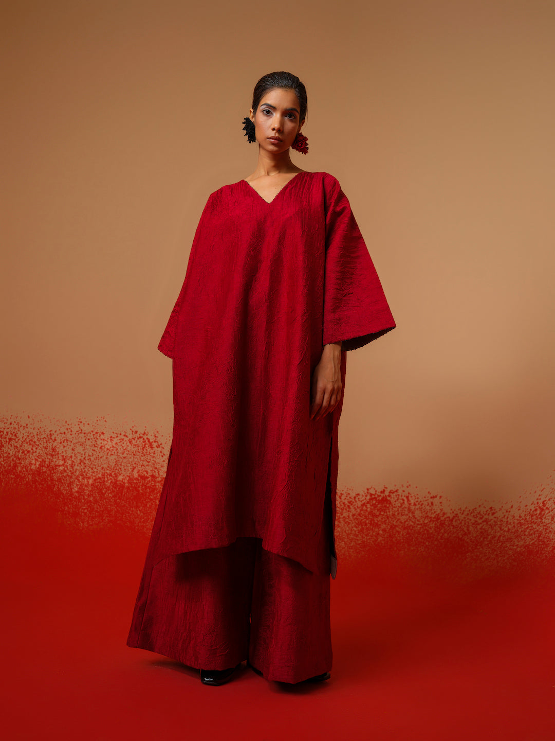 Flow Tunic-Red + Black