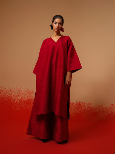 Flow Tunic-Red + Black