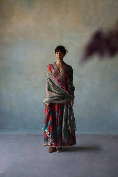 GUL TEAL ANARKALI SET