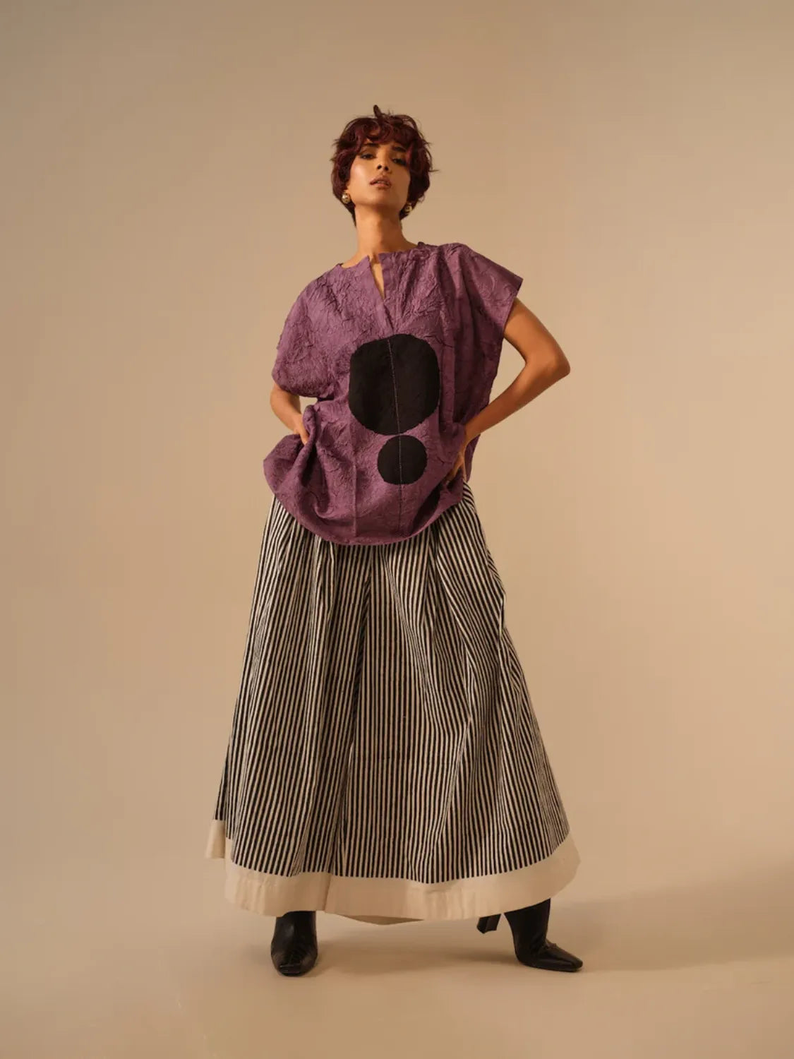 Gale Pants-Natural + Black