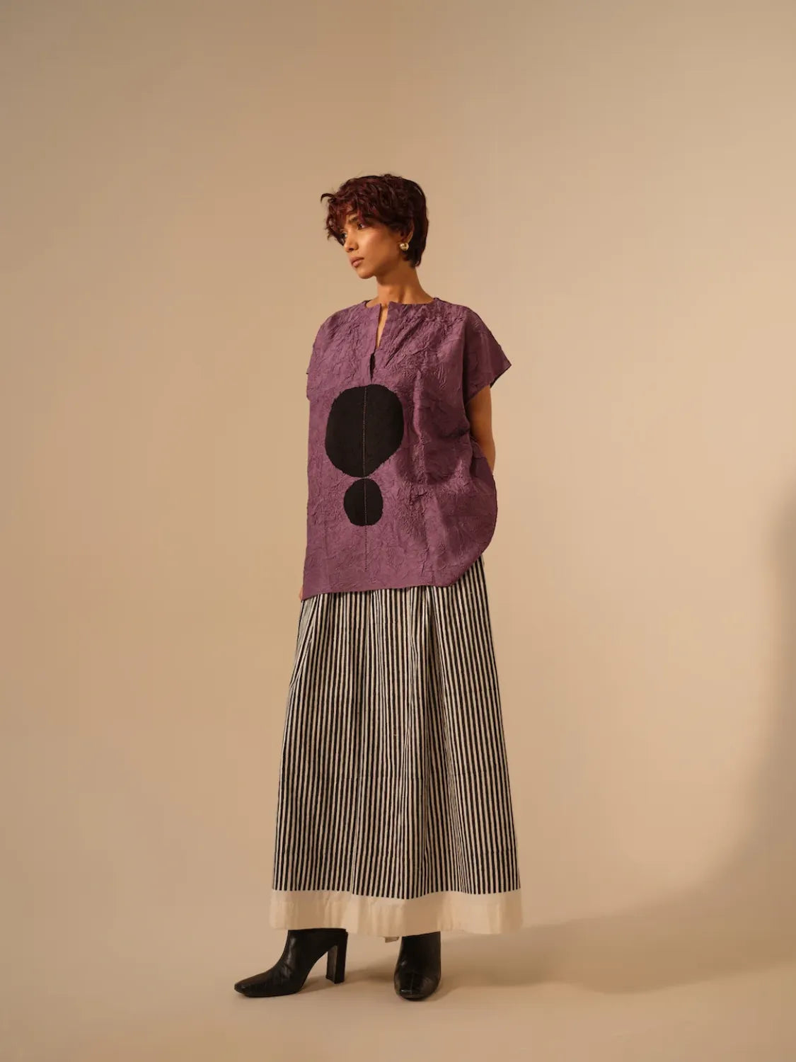 Gale Pants-Natural + Black