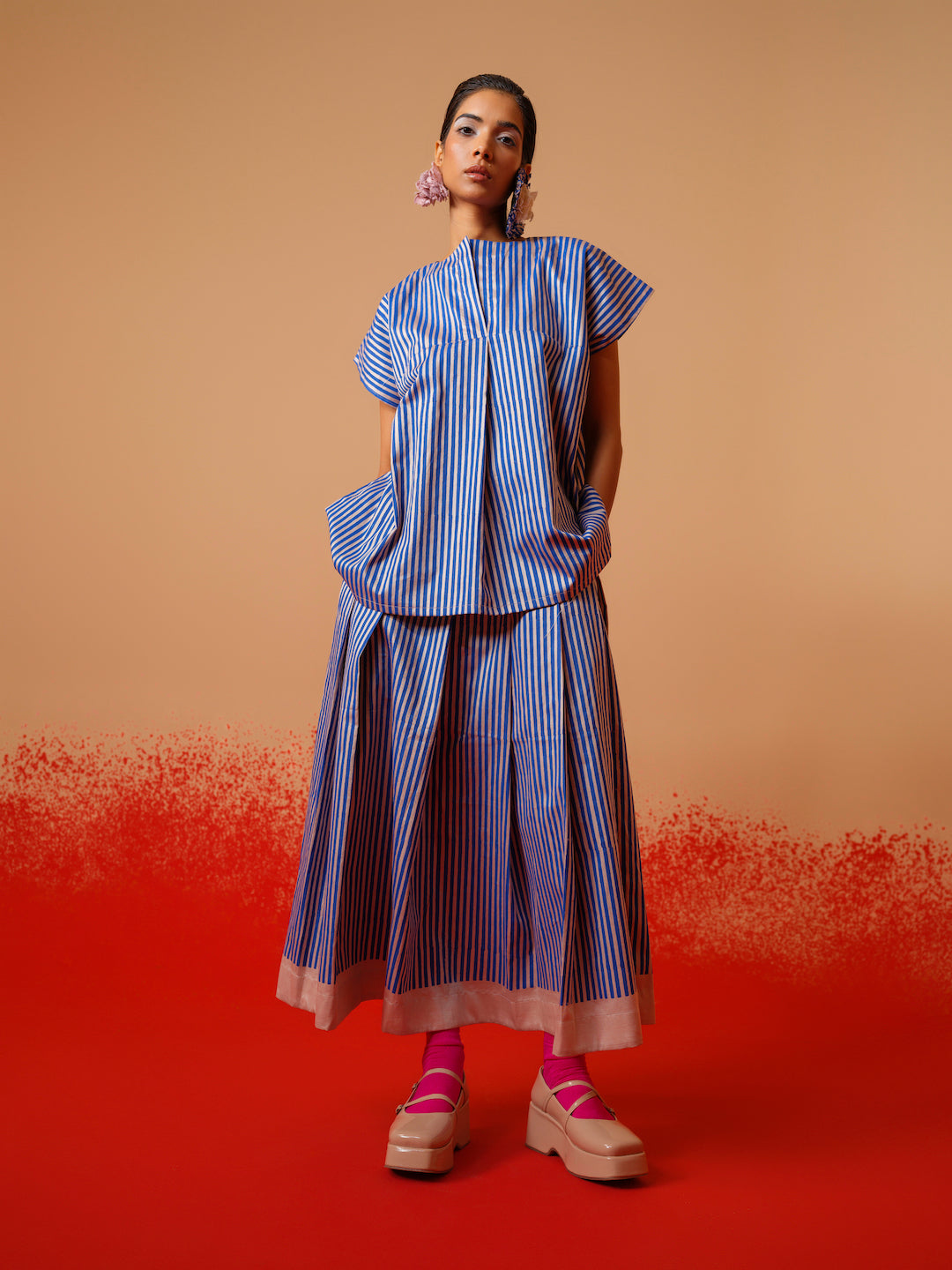 Gale Skirt (Pink + Blue)-Ech/Ga/Bo/PiBl