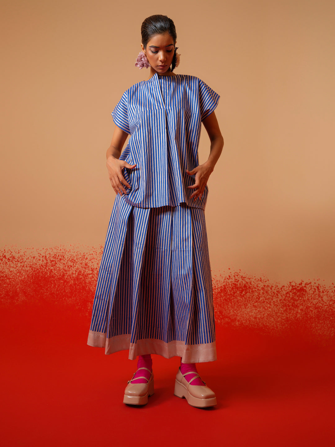 Gale Skirt (Pink + Blue)-Ech/Ga/Bo/PiBl