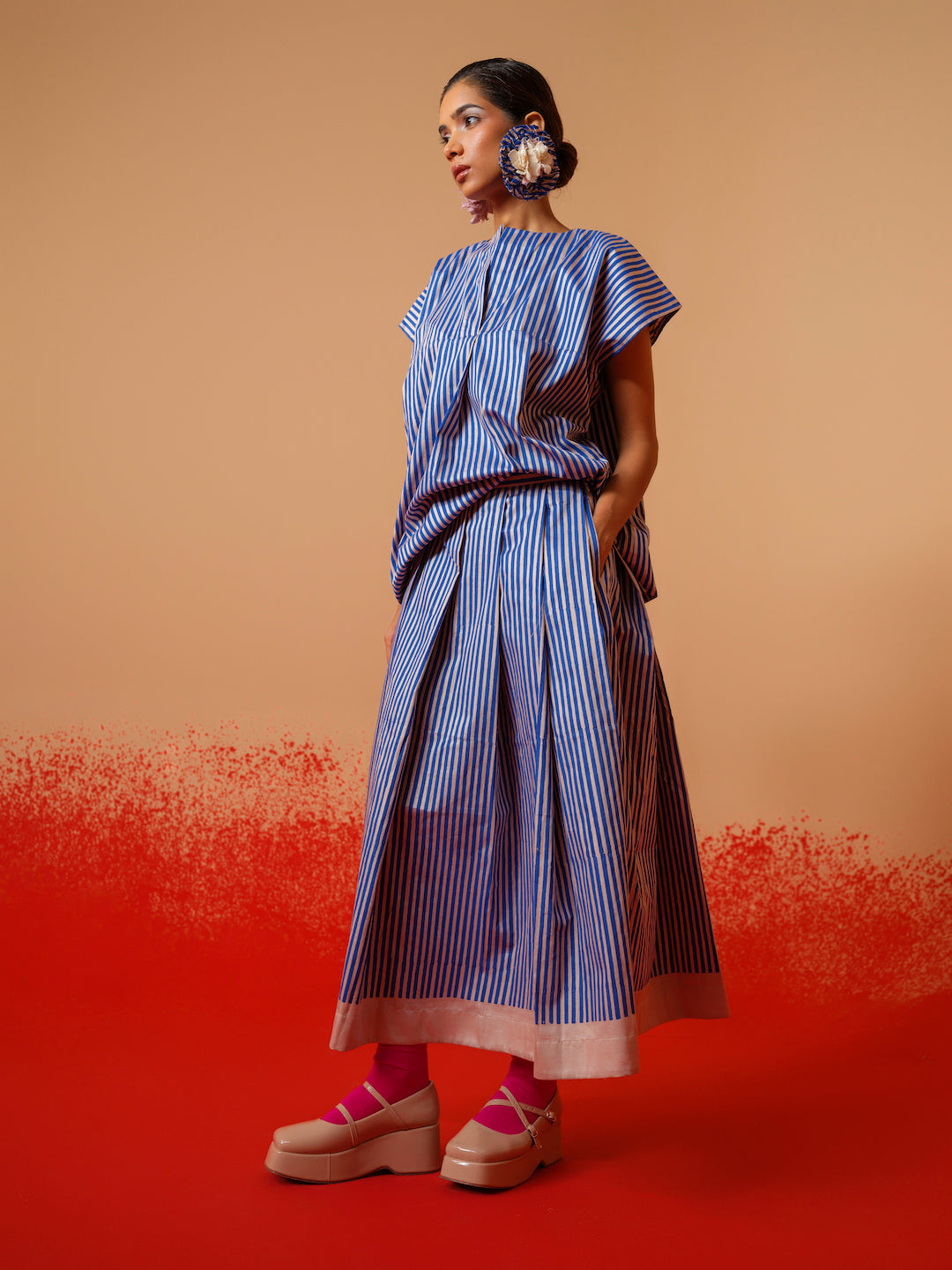 Gale Skirt (Pink + Blue)-Ech/Ga/Bo/PiBl