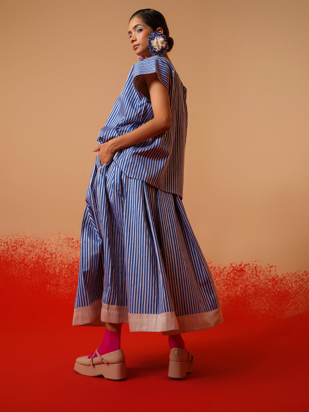 Gale Skirt (Pink + Blue)-Ech/Ga/Bo/PiBl