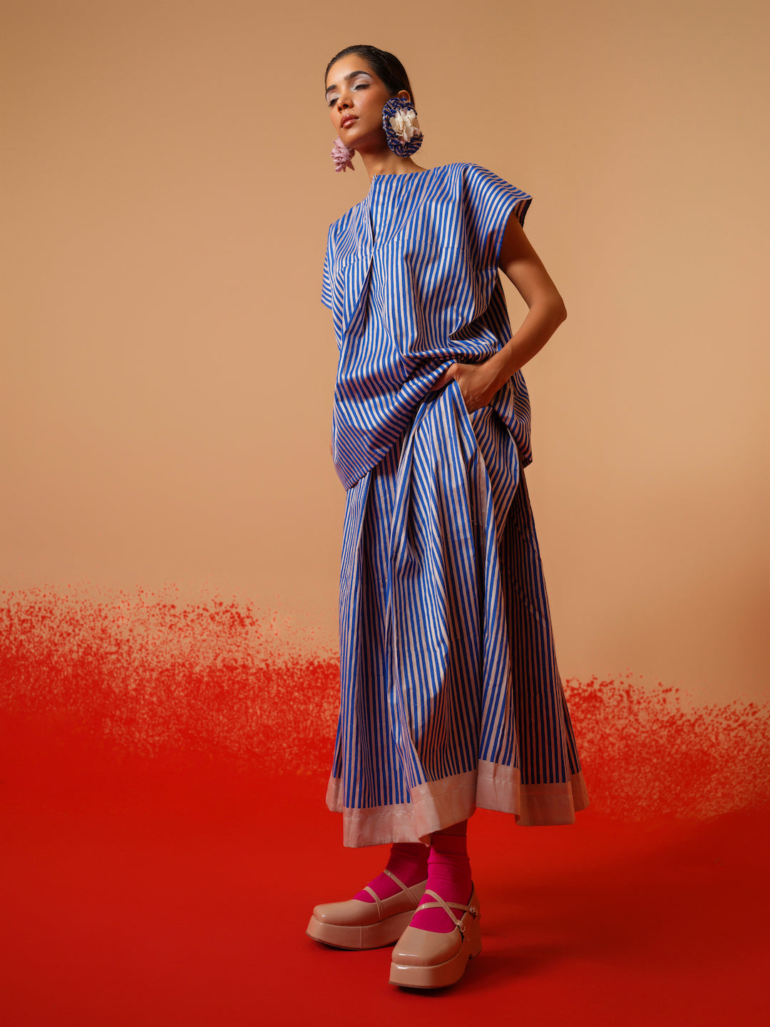 Gale Skirt (Pink + Blue)-Ech/Ga/Bo/PiBl