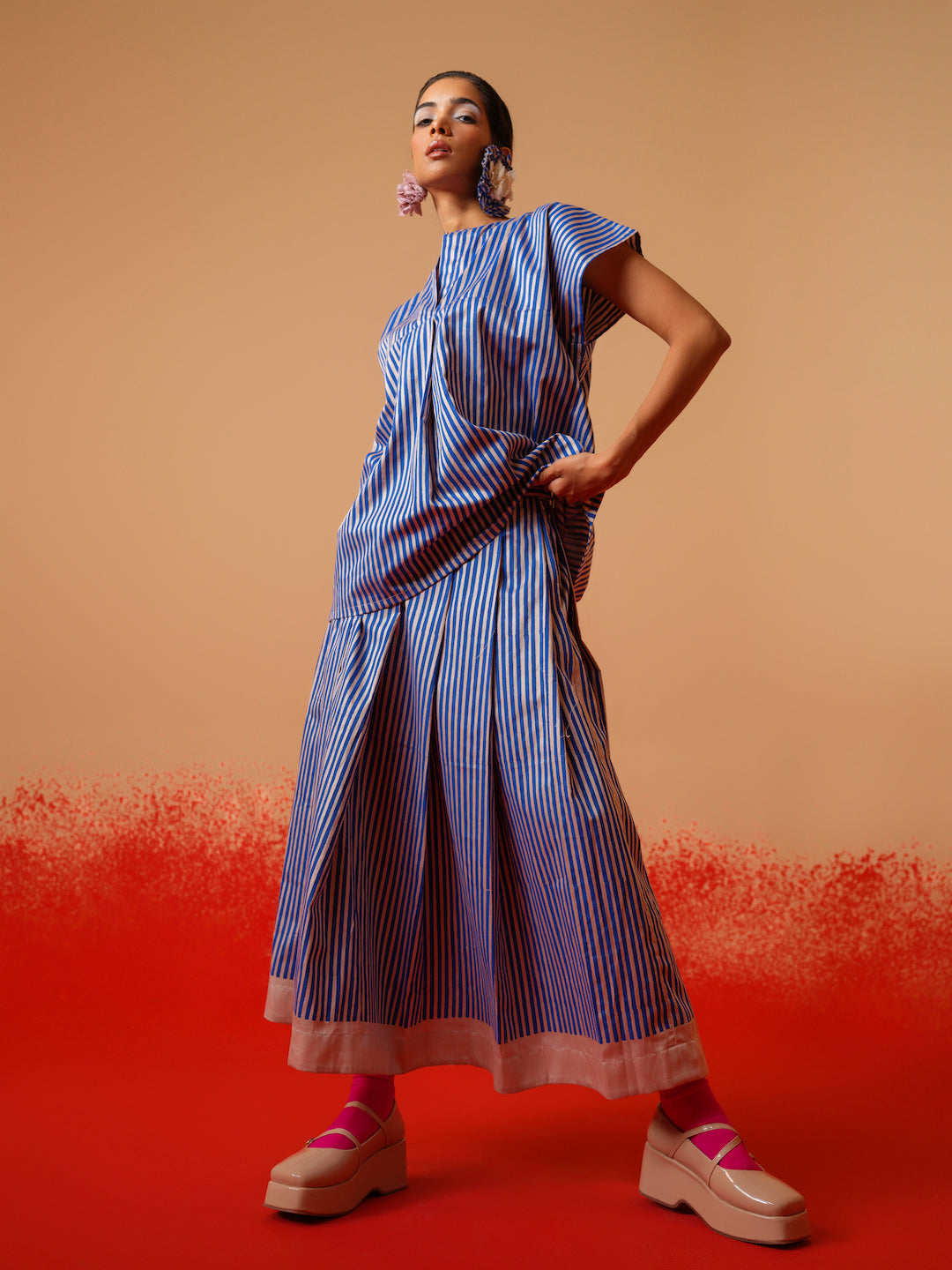 Gale Skirt (Pink + Blue)-Ech/Ga/Bo/PiBl