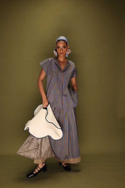 Gale Top (Beige + Blue)-Ech/Ga/To/BeBl