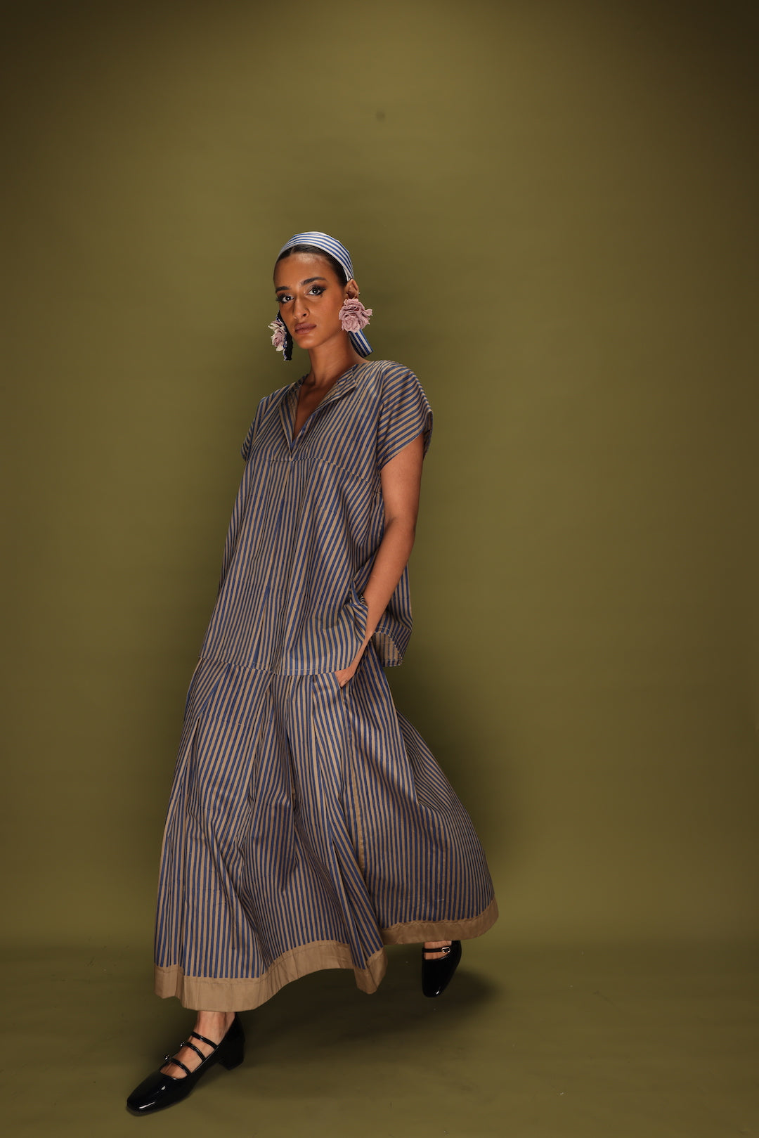 Gale Top (Beige + Blue)-Ech/Ga/To/BeBl