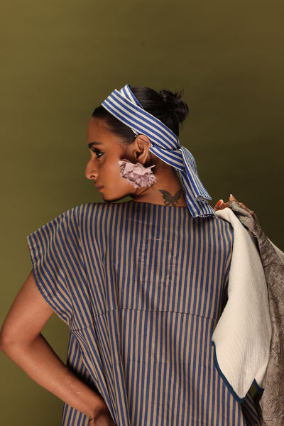 Gale Top (Beige + Blue)-Ech/Ga/To/BeBl