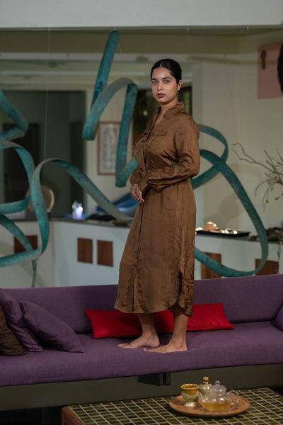 Gold dust in mocha - Star Dress