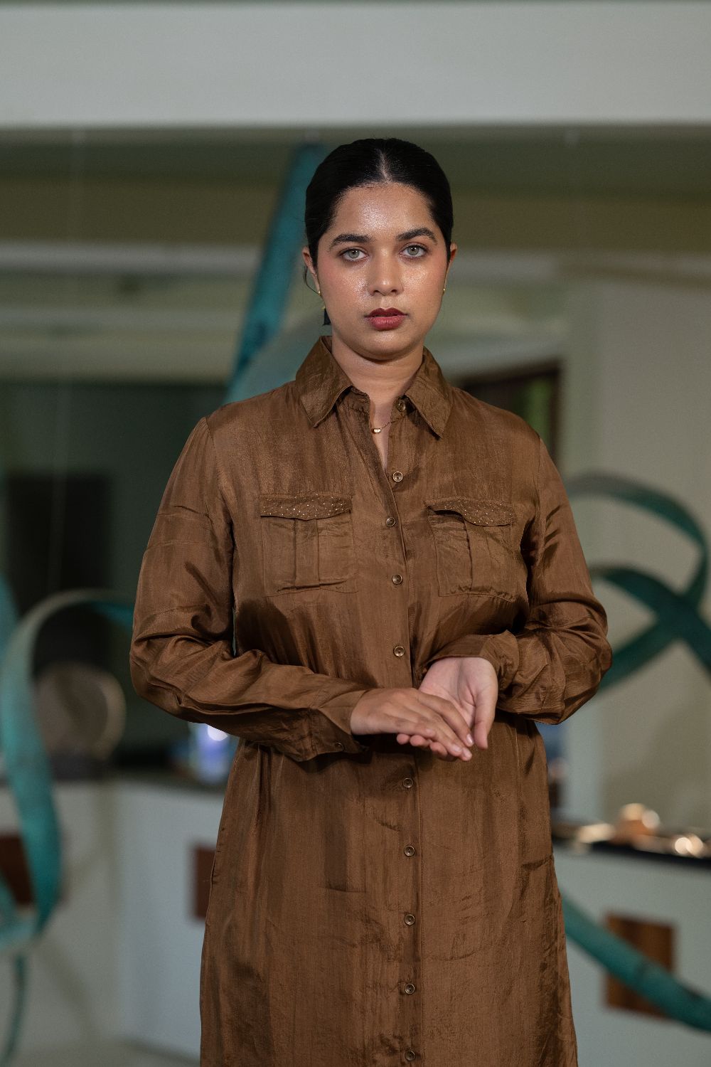 Gold dust in mocha - Star Dress