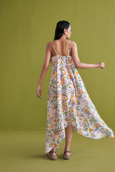 Golden Garden Lyocell Maxi Dress - Size 2XS