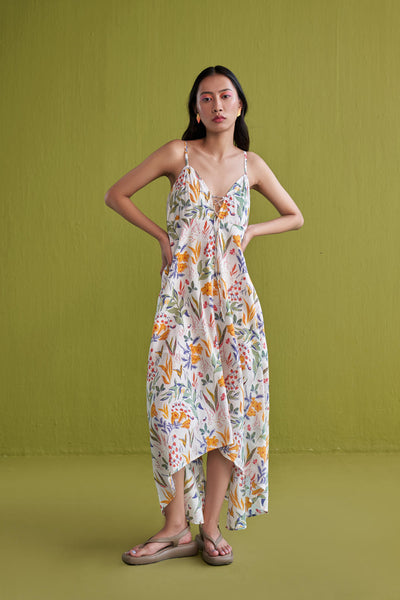 Golden Garden Lyocell Maxi Dress