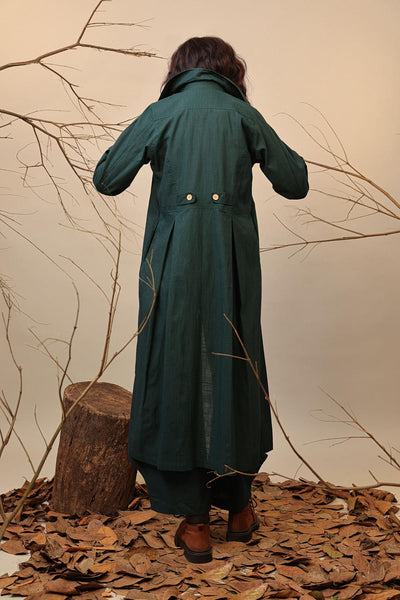 Green Cali Trench Jacket Set (3 PCS)
