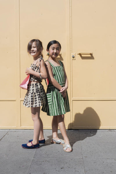 Green Striped Cali Dress-Green