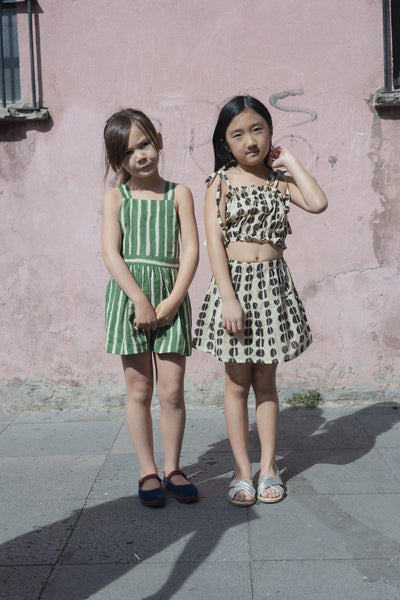 Green Striped Cali Dress-Green