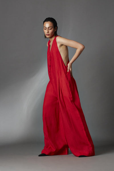 Juniper Jumpsuit-Red