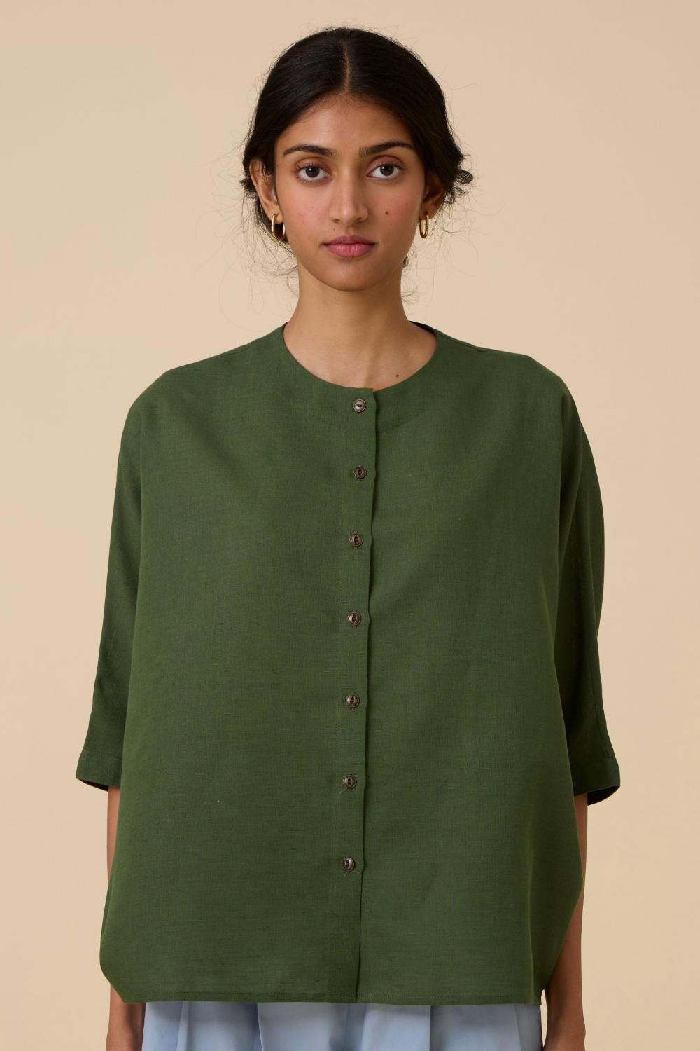 Harita Green Cotton Shirt