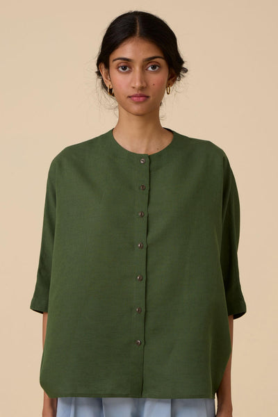 Harita Green Cotton Shirt