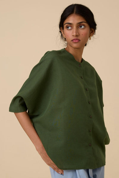 Harita Green Cotton Shirt