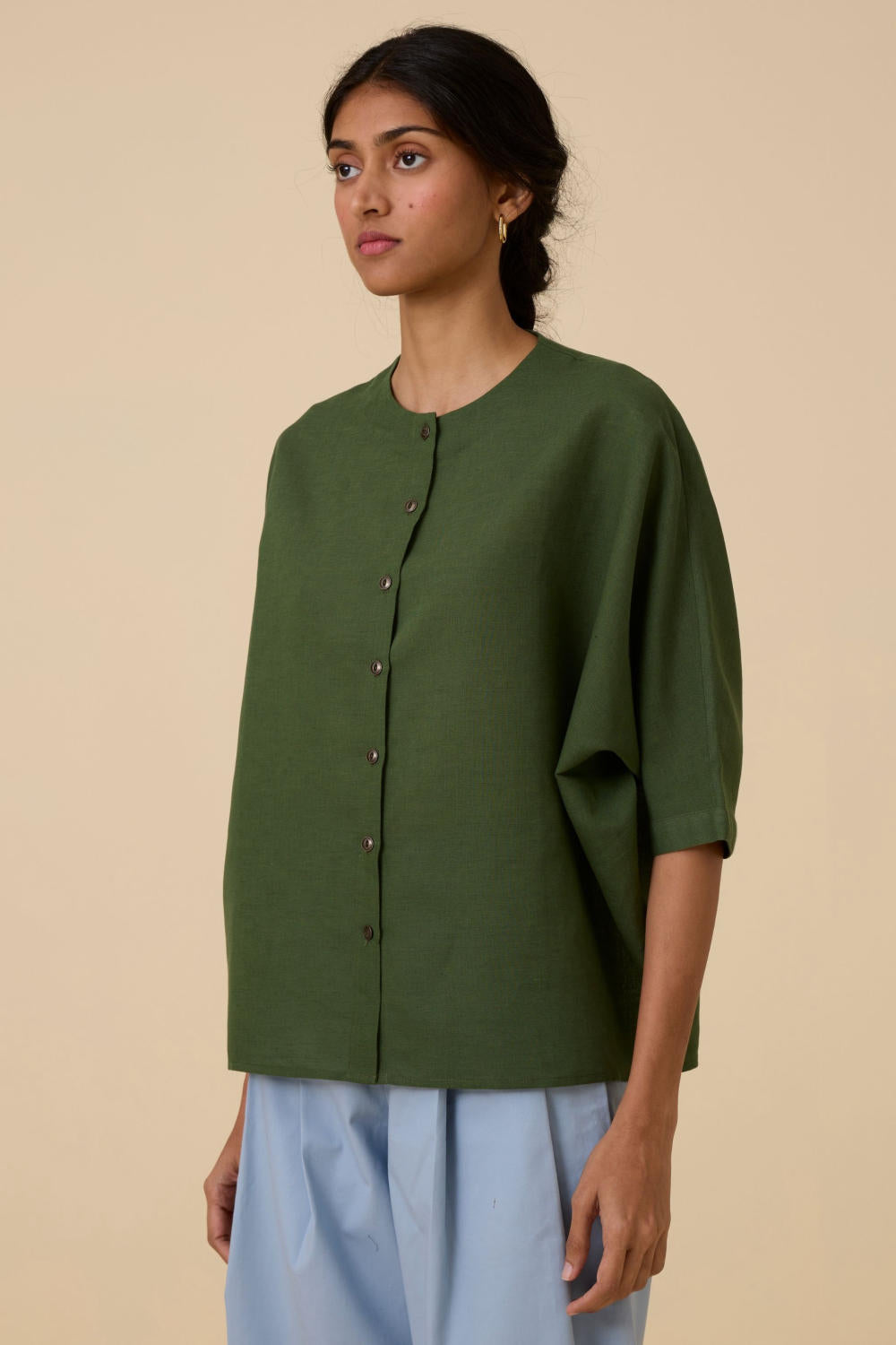 Harita Green Cotton Shirt