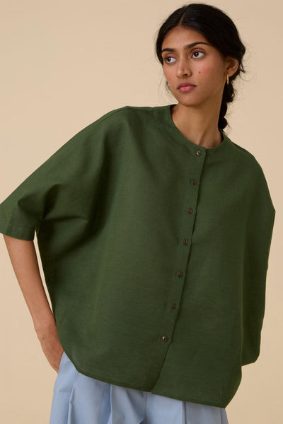 Harita Green Cotton Shirt