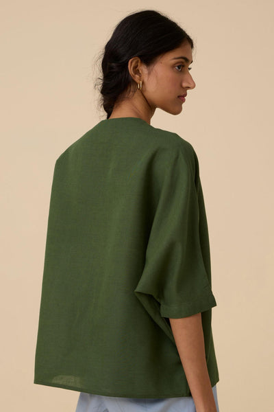Harita Green Cotton Shirt