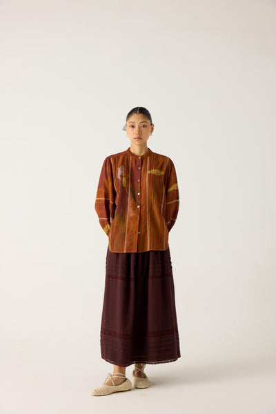 HAZEL SET -FOLIAGE+RUST (HAZEL TOP+EMILY SKIRT)