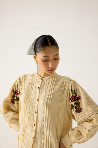 HAZEL TOP-IVORY EMBROIDERY