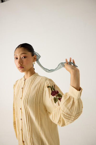 HAZEL TOP-IVORY EMBROIDERY