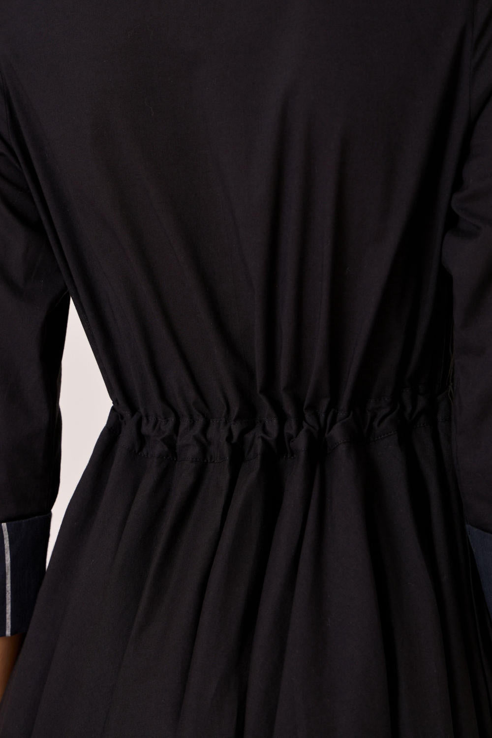 Hulas Black Handwoven Layered Dress