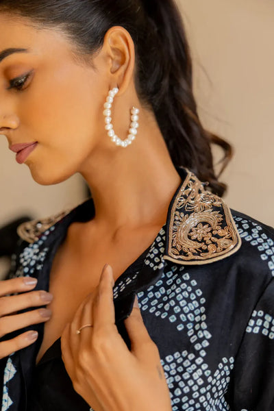 IKEBANA EMB JACKET-BLACK