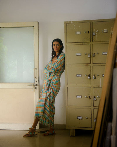 VANI MADRAS CHECK SARONG DRESS