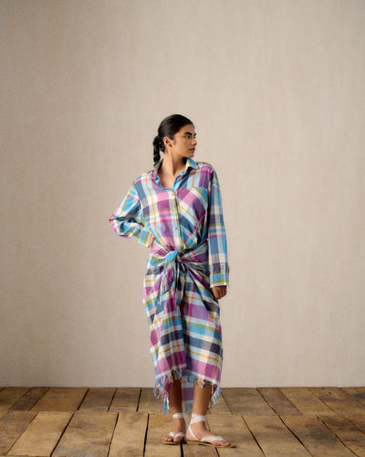 VANI MADRAS CHECK SARONG DRESS
