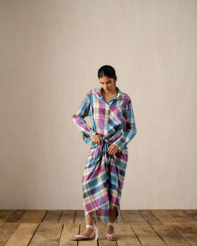 VANI MADRAS CHECK SARONG DRESS