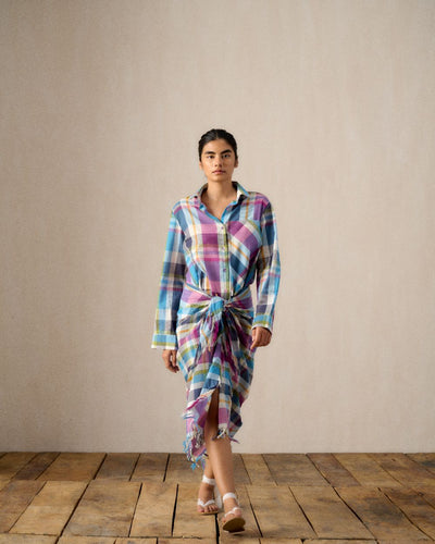 VANI MADRAS CHECK SARONG DRESS