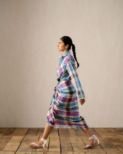 VANI MADRAS CHECK SARONG DRESS