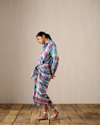 VANI MADRAS CHECK SARONG DRESS