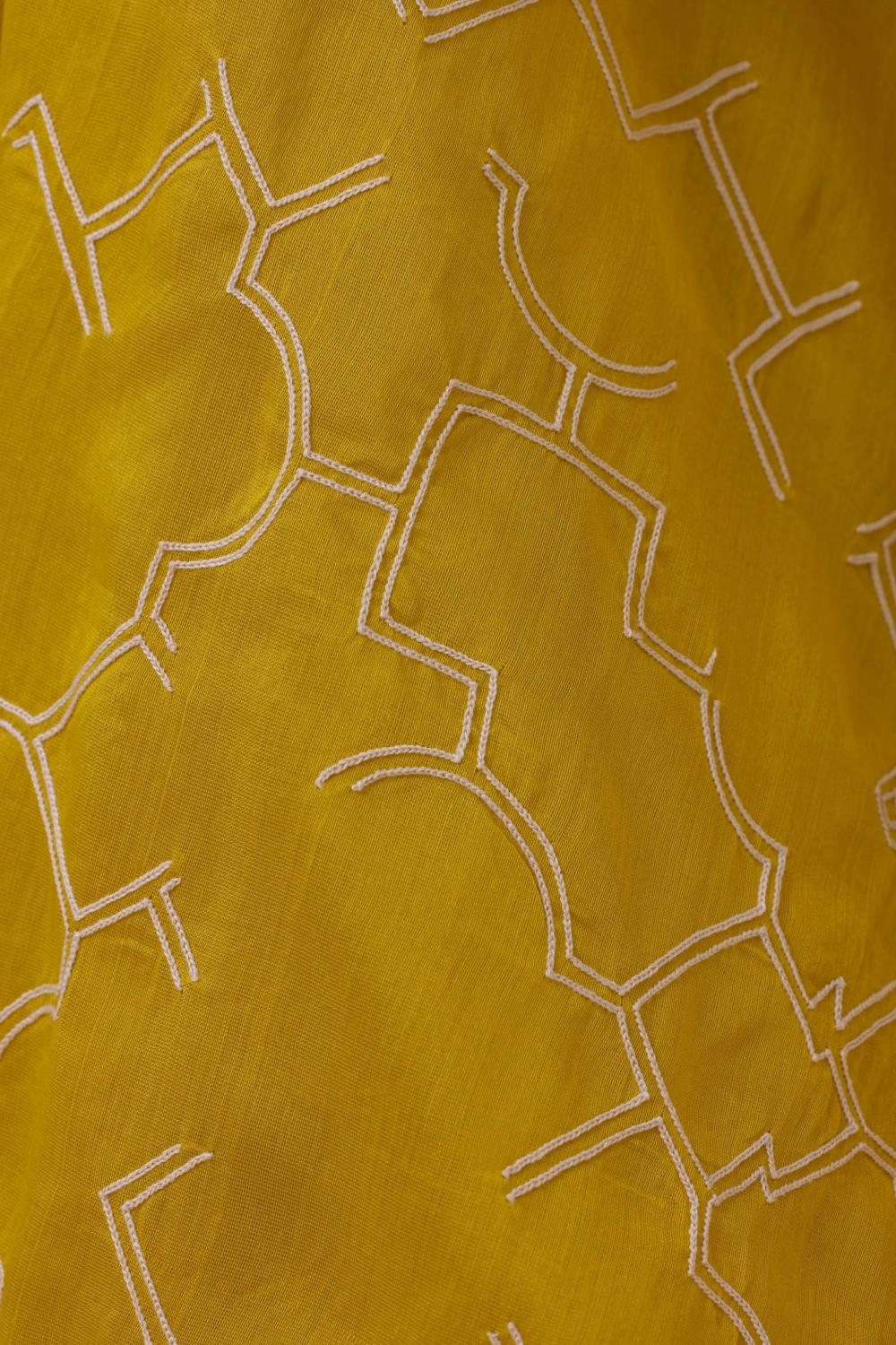 Inaya Yellow Handwoven Resort Dress