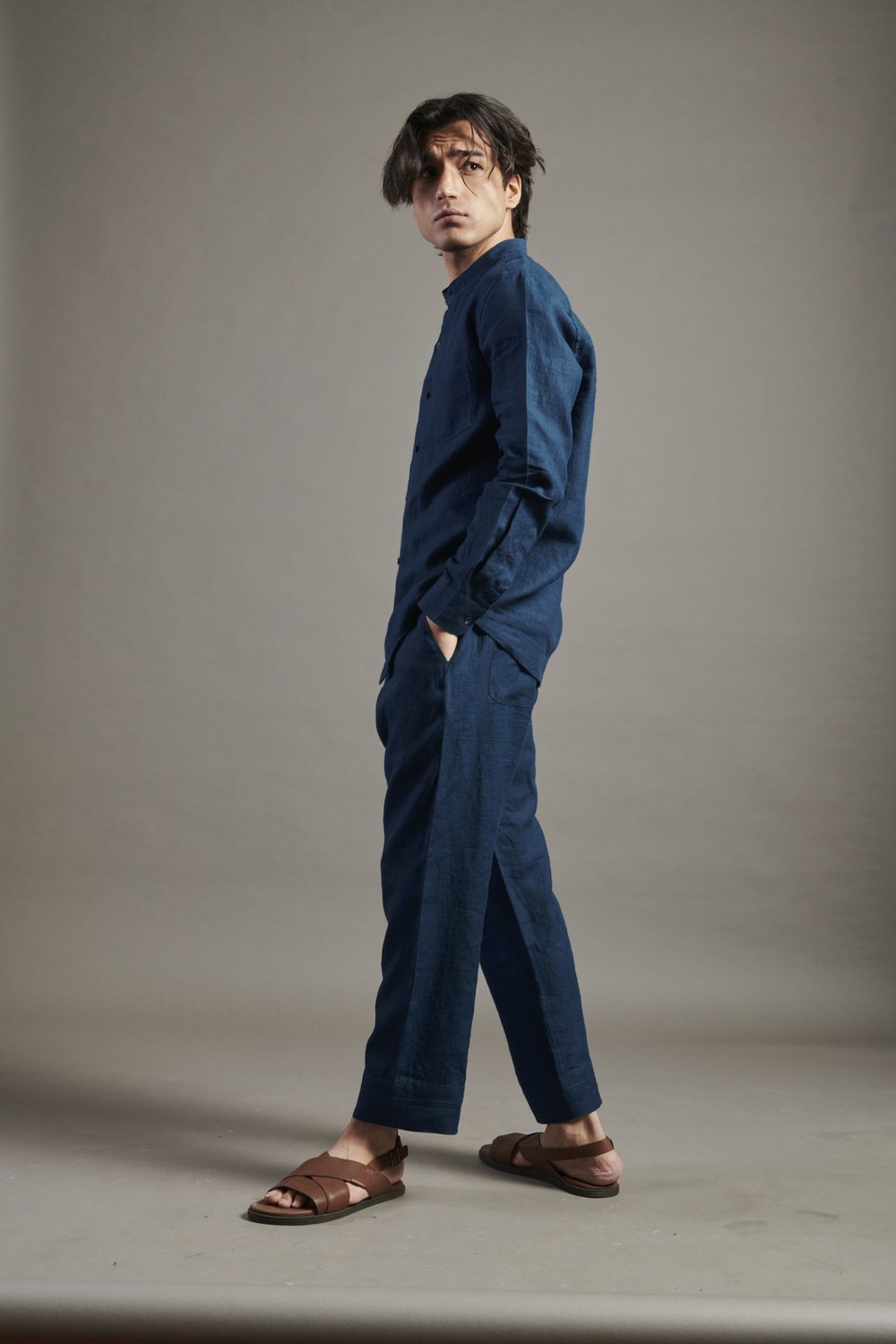 Indigo Linen Lounge Pants