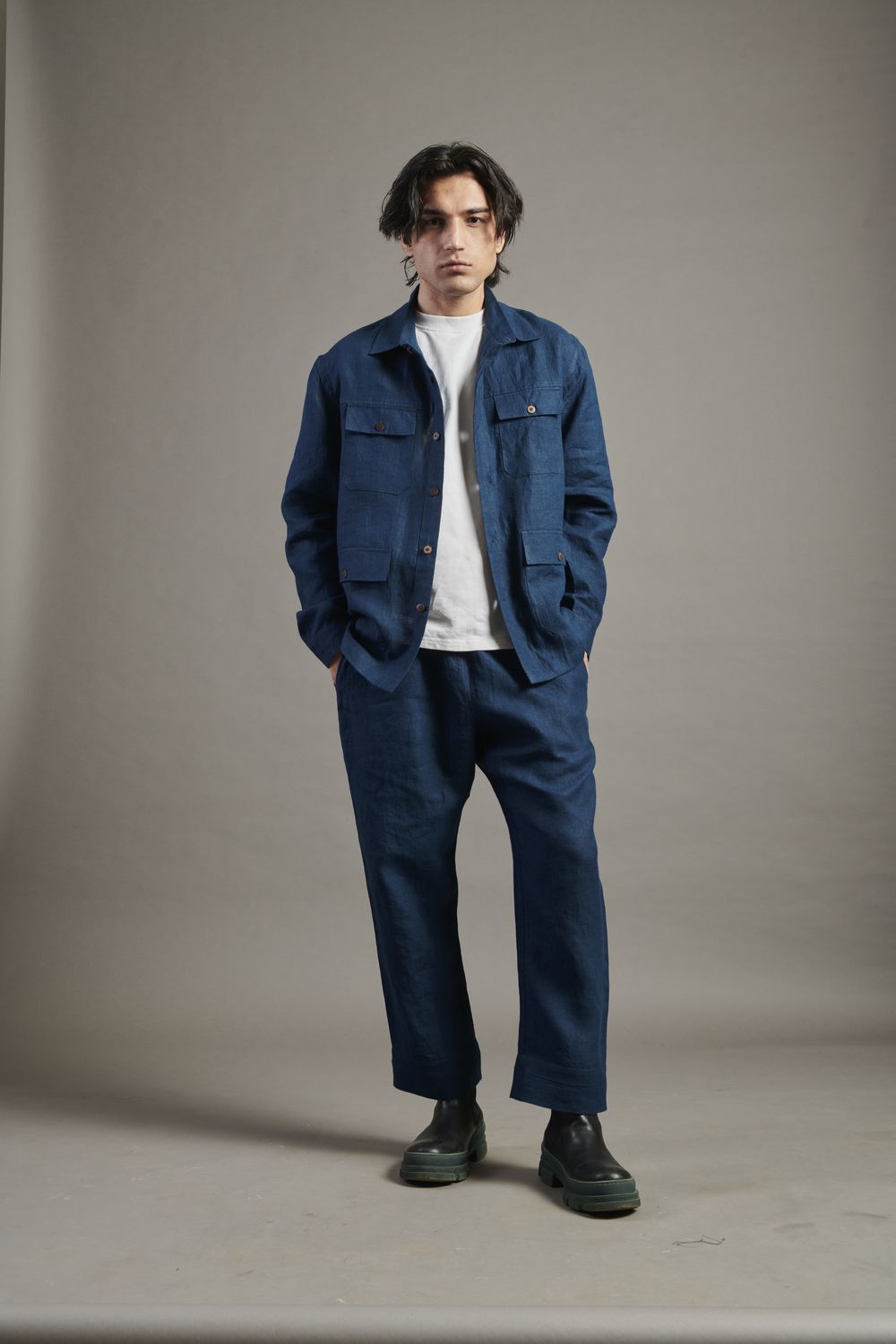 Indigo Linen Lounge Pants