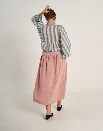Indigo Striped Oversized Shirt