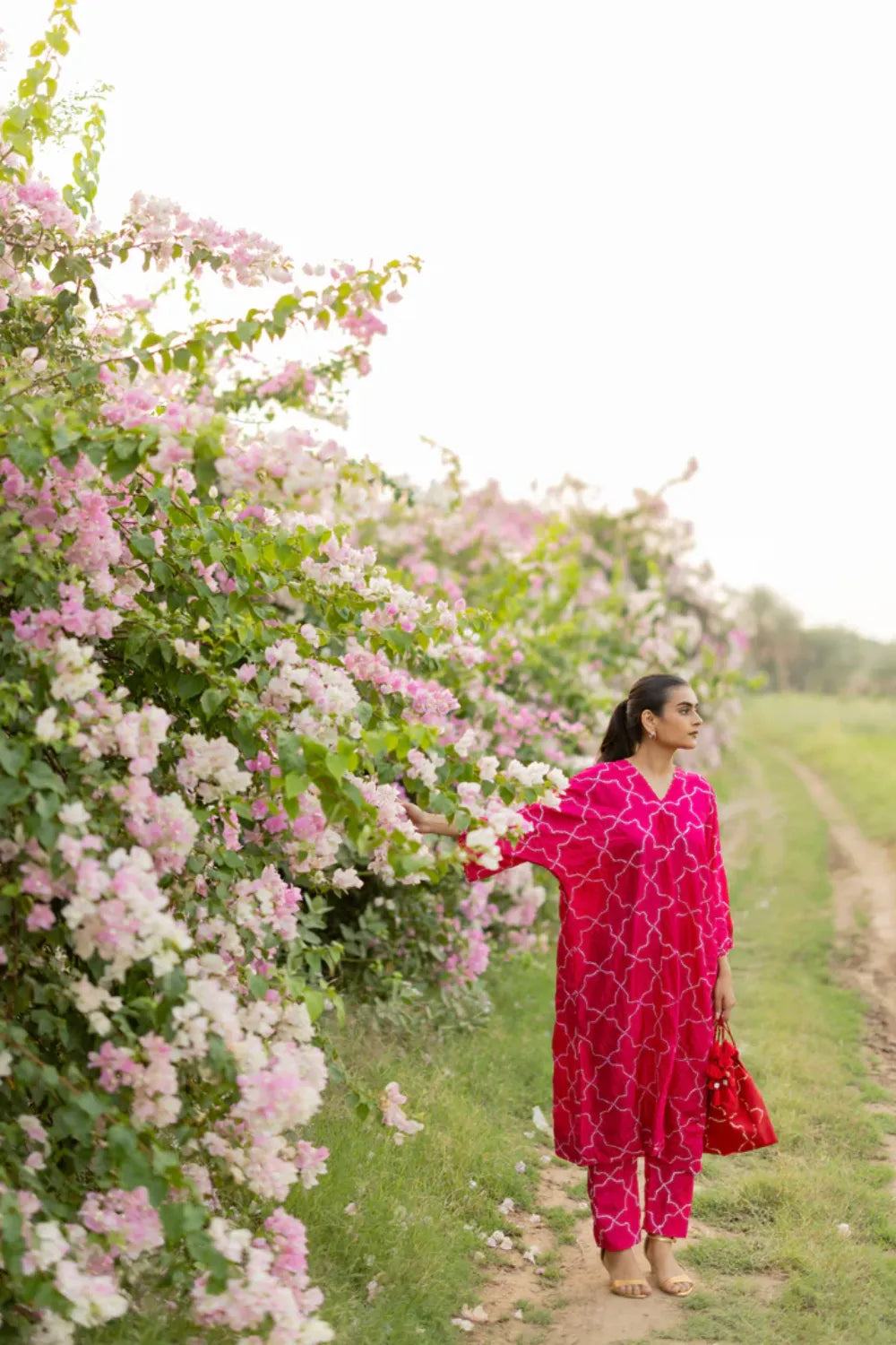 JAALI V2 KURTA SET-PINK