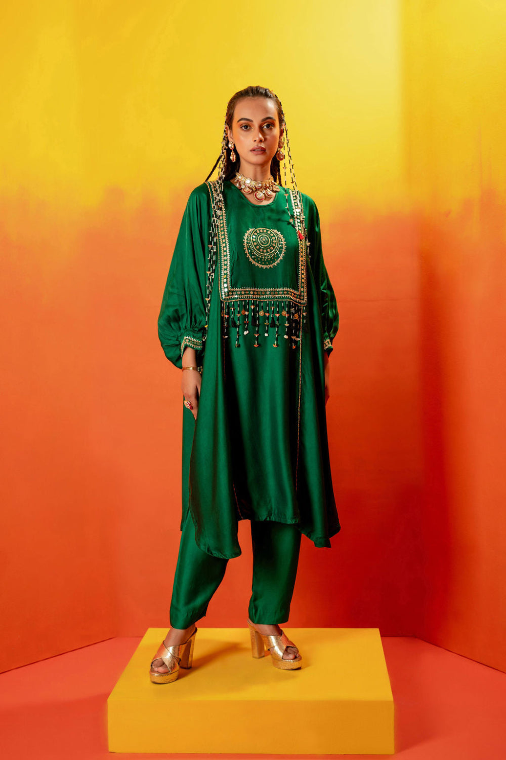 Vani Green AntiFit Kurta with Pant