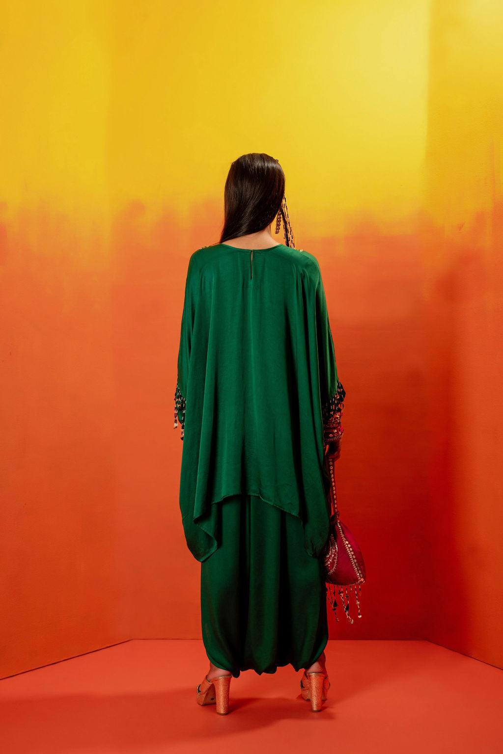 Vani Green Anti Fit Tunic with Skirt
