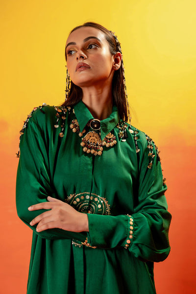 Vani Green Festive Co-ord Set