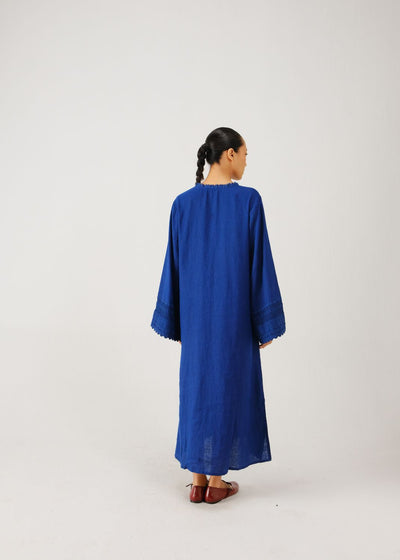 Jolene dress-Blue Rose Embroidery