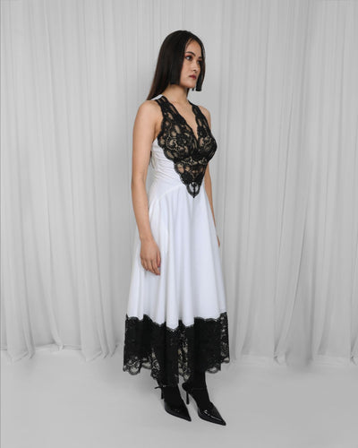 Jia Dress-Black & White